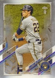 2021 Topps Chrome Ben Baller Edition Base Set Christian Yelich #18 card