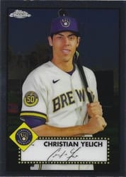 2021 Topps Chrome Platinum Anniversary Base Set Christian Yelich #164 card