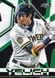 2021 Topps Fire Base Set Christian Yelich #166 card