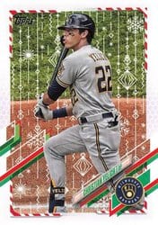 2021 Topps Holiday Base Set Christian Yelich #HW61 card