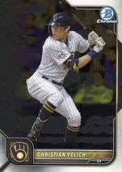 2022 Bowman Chrome Base Set Christian Yelich #31 card