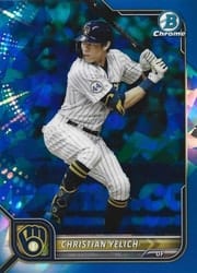 2022 Bowman Chrome Sapphire Edition Base Set Christian Yelich #31 card