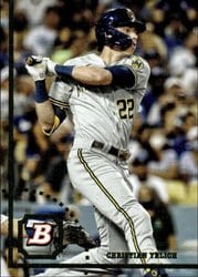 2022 Bowman Heritage Base Set Christian Yelich #61 card