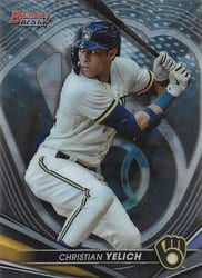 2022 Bowman's Best Base Set Christian Yelich #24 card