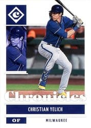 2022 Panini Chronicles Base Set Christian Yelich #42 card