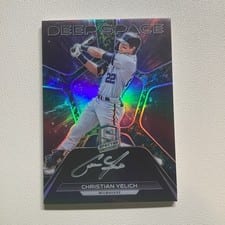 2022 Panini Chronicles Spectra Deep Space Signatures Christian Yelich #DSS-CY card