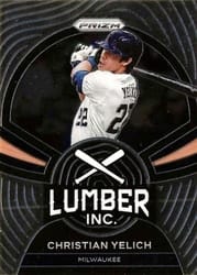 2022 Panini Prizm Lumber Inc. Christian Yelich #LI-7 card