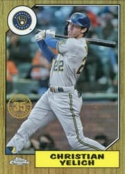 2022 Topps Chrome 1987 Topps Christian Yelich #87BC-6 card