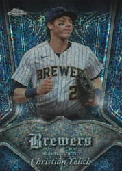 2022 Topps Chrome Pinstriped Christian Yelich #P-5 card