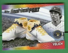 2022 Topps Flashiest Feet Autographs Christian Yelich #FF-15 card