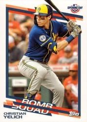 2022 Topps Opening Day Bomb Squad Christian Yelich #BS-25 card
