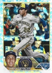 2023 Topps Chrome Logofractor Edition Base Set Christian Yelich #109 card