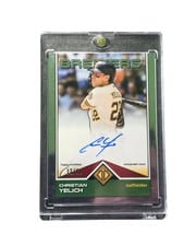 2024 Topps Transcendent Collection Icon Chrome Autographs Christian Yelich #TCBA-CY card