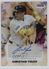 2025 Stadium Club Abstract Autographs Christian Yelich #AA-CY card