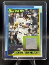 2025 Topps Update 1990 Topps Baseball Relics Christian Yelich #90RU-CY card