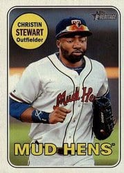 2018 Topps Heritage Minor League Base Set Christin Stewart #170 card