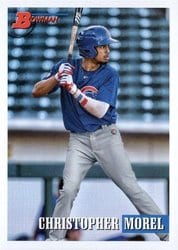 2021 Bowman Heritage Base Set Christopher Morel #142 card