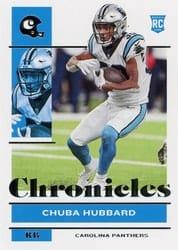 2021 Panini Chronicles Base Set Chuba Hubbard #15 card