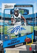 2021 Panini Classics Premium Edition Significant Signatures Chuba Hubbard #175 card
