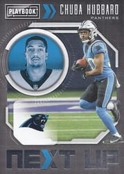 2021 Panini Playbook Next Up Chuba Hubbard #NXT-CHU card