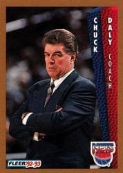 1992-93 Fleer Base Set Chuck Daly #144 card