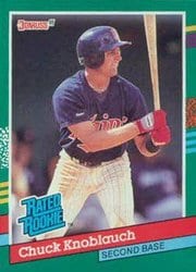 1991 Donruss Base Set Chuck Knoblauch #421 card
