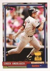 1992 Topps Base Set Chuck Knoblauch #23 card