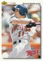 1992 Upper Deck Base Set Chuck Knoblauch #446 card