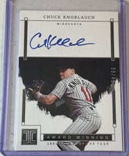 2024 Panini Impeccable Award Winning Autographs Chuck Knoblauch #AWA-CK card