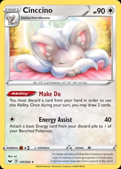 Sword & Shield Cinccino #147 card
