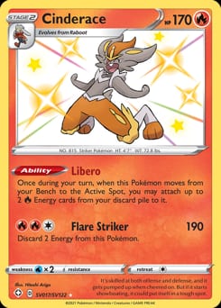 Shining Fates Shiny Vault Cinderace #SV017 card