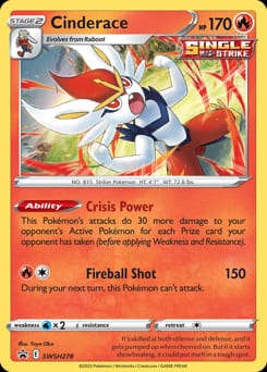 SWSH Black Star Promos Cinderace #SWSH278 card