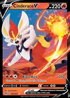 Fusion Strike Cinderace V #43 card