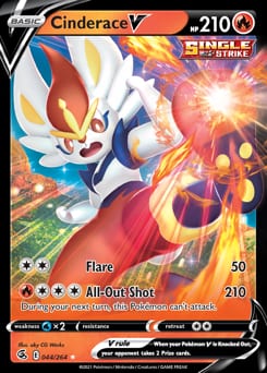 Fusion Strike Cinderace V #44 card
