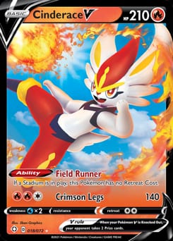 Shining Fates Cinderace V #18 card
