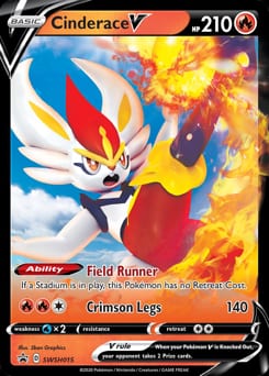 SWSH Black Star Promos Cinderace V #SWSH015 card