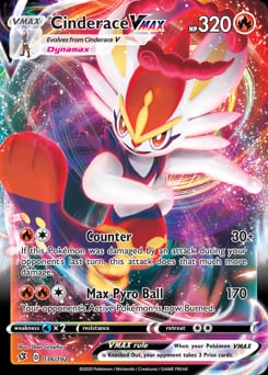 Rebel Clash Cinderace VMAX #36 card