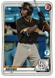 2020 Bowman 1st Edition Base Set CJ Abrams #BFE-62 card