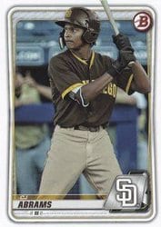 2020 Bowman Prospects CJ Abrams #BP-62 card