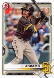 2021 Bowman Draft Base Set CJ Abrams #BD-76 card