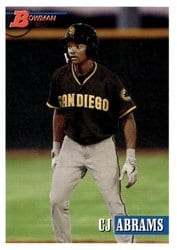 2021 Bowman Heritage Base Set CJ Abrams #145 card