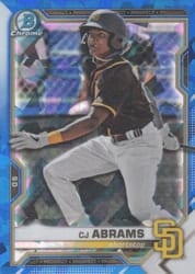 2021 Bowman Sapphire Edition Base Set CJ Abrams #BCP-14 card