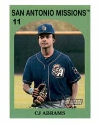 2021 Topps Heritage Minor League 1972 Topps Venezuela Stamp Cards CJ Abrams #72TVS-11 card