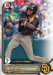 2022 Bowman 1st Edition Base Set CJ Abrams #BPPF-9 card