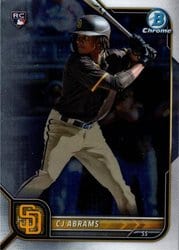 2022 Bowman Chrome Base Set CJ Abrams #12 card
