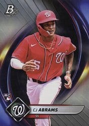 2022 Bowman Platinum Base Set CJ Abrams #14 card