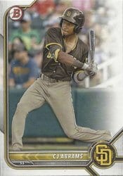 2022 Bowman Prospects CJ Abrams #BP-9 card