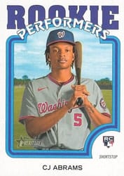 2022 Topps Heritage Rookie Performers CJ Abrams #RP-7 card