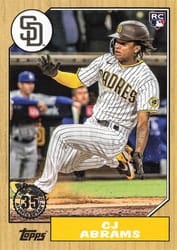 2022 Topps Update 1987 Topps CJ Abrams #87TBU-10 card