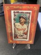 2023 Topps Allen & Ginter Framed Mini Cloth CJ Abrams #77 card